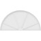 Ekena Millwork Half Round 4 Spoke Architectural Grade PVC Pediment, 74"W x 37"H x 2"P PEDPS074X370HRO04 - alternate 2